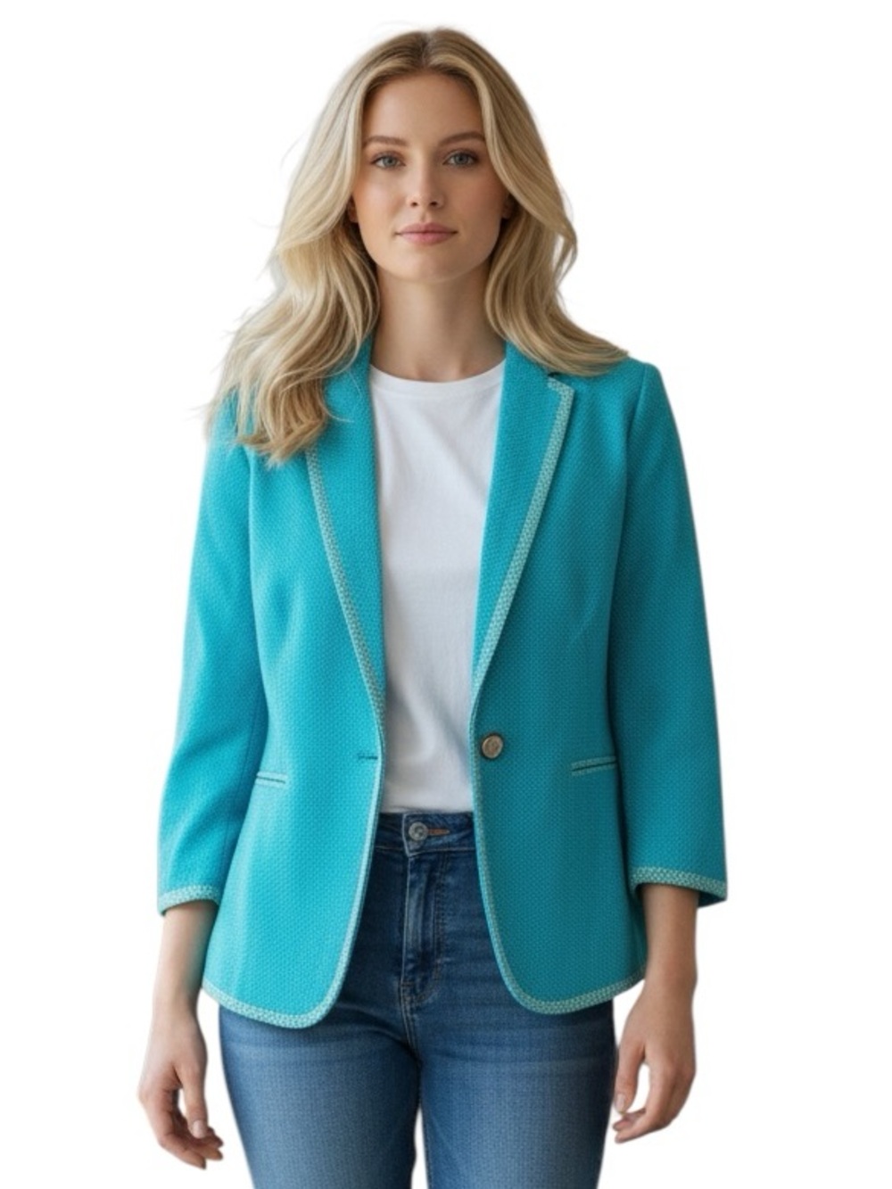 THE LIMITED: NWT Tiffany Blue Long Sleeve Blazer -Size Small